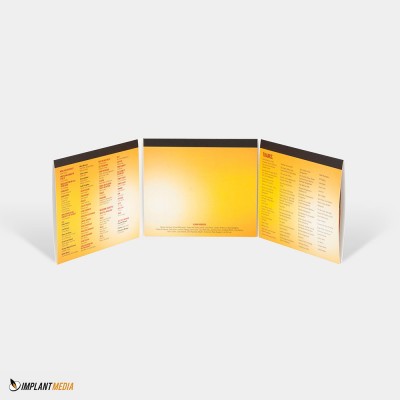 Replication / Digital 6 Panel Gatefold with straight edges and Matt Cello finish + 24p booklet/ 2 Discs – Full Colour on a white base